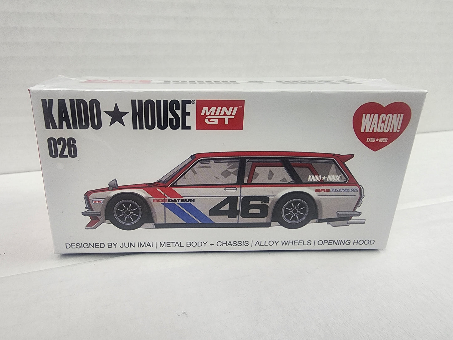 Kaidohouse Mini Gt #028 Datsun 510 Wagon Bre red