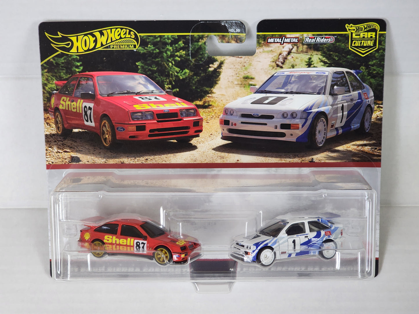 Hot Wheels Premium 1/64 2 Pack 87 Ford Sierra Cosworth 93 Ford Escort Rs Cosworth