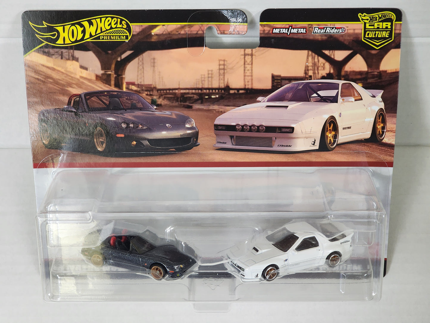 Hot Wheels Premium 1/64 2 Pack 04 Mazdaspeed Miata Mazda RX7 FC Pandem