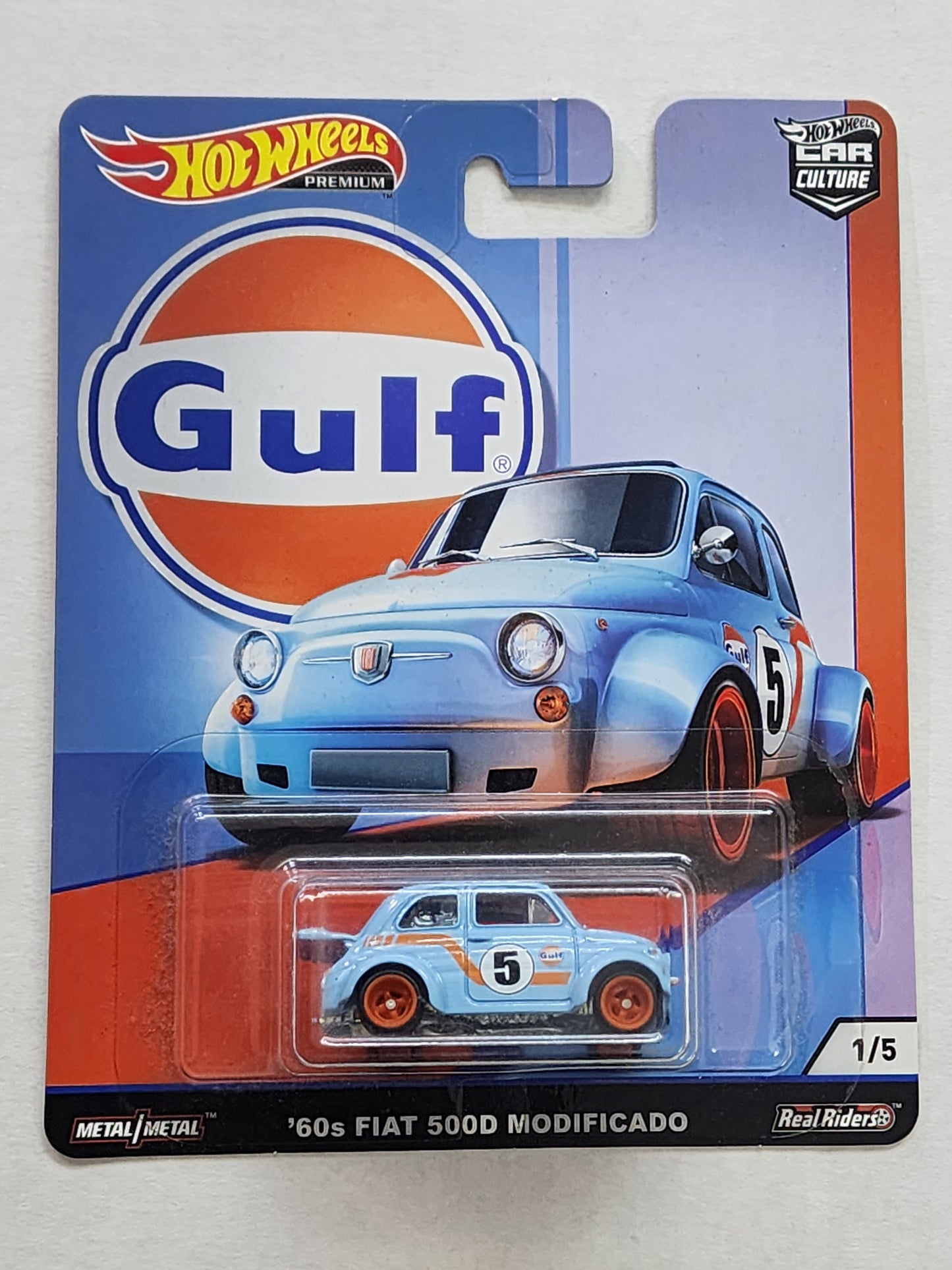 Hot wheels Premium Car Culture Gulf  60s Fiat 500D Modificado