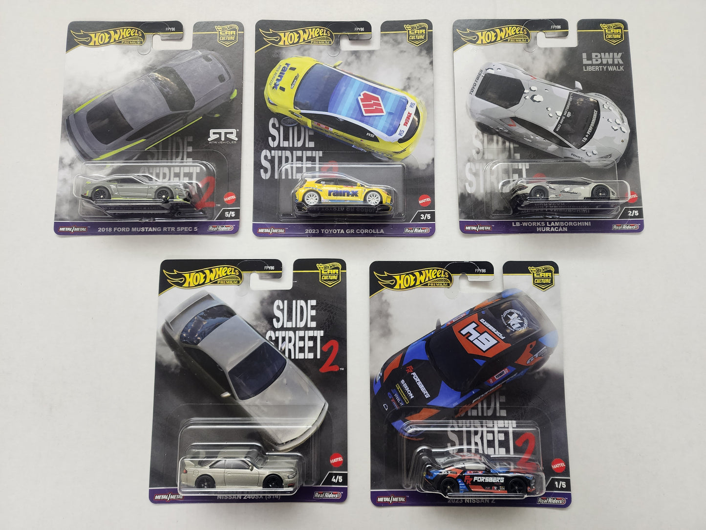 Hot wheels Premium Car Culture Slide Street 2 Complete set of 5