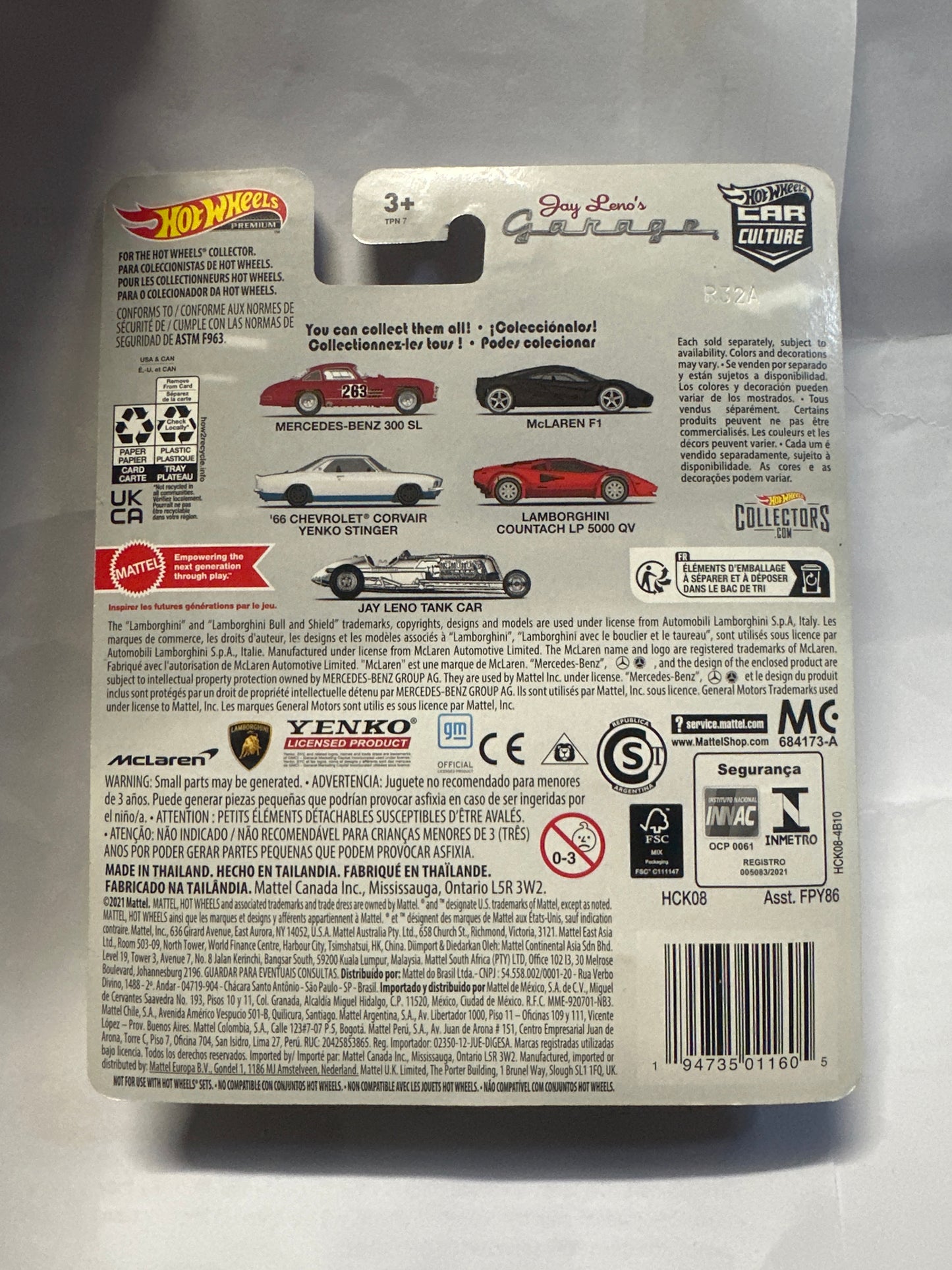 Hot Wheels Premium 2022 HW Car Culture 2/5 McLaren F1 Jay Leno’s Garage