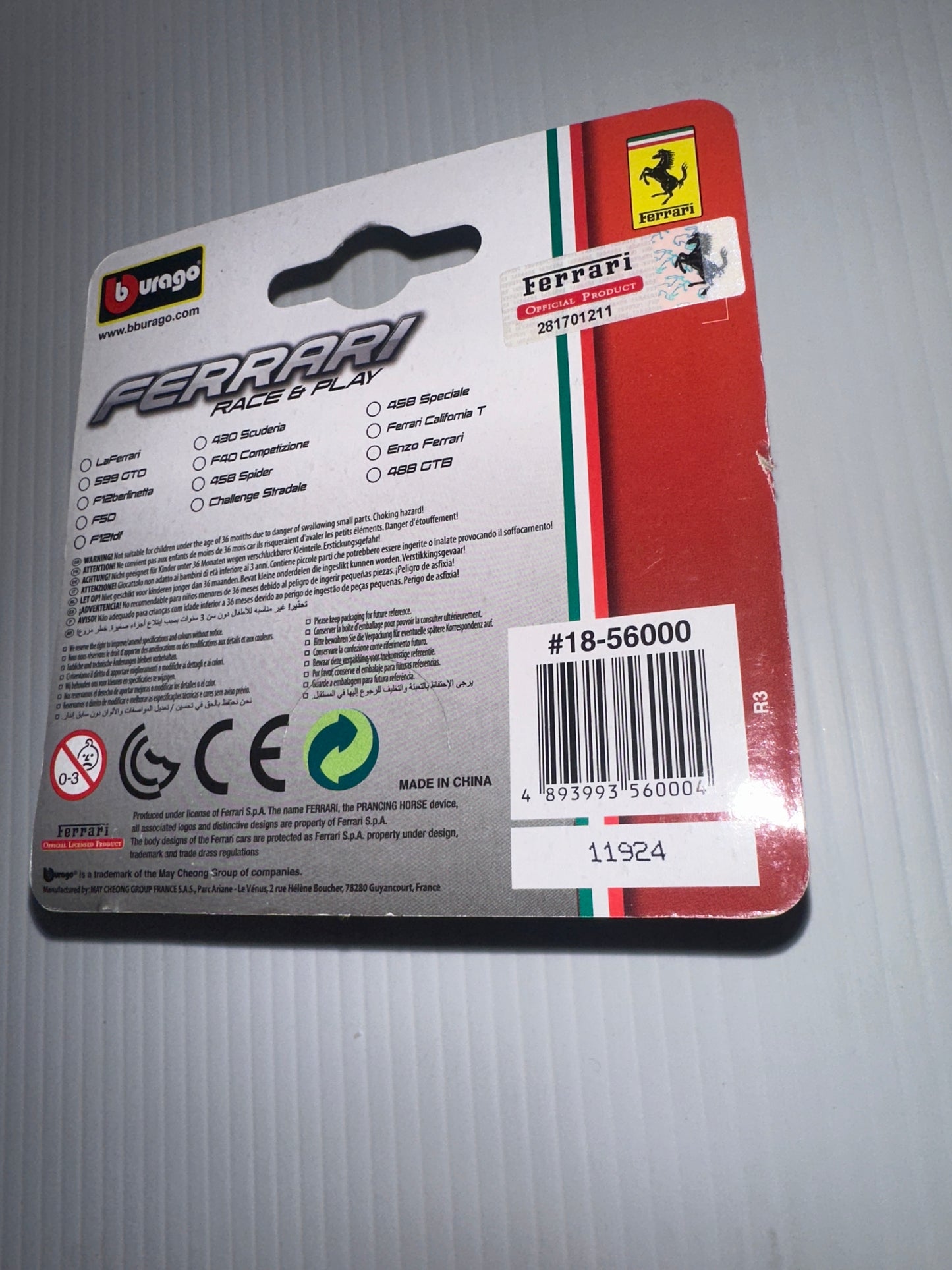 Burago Ferrari F12 berlinetta race and play