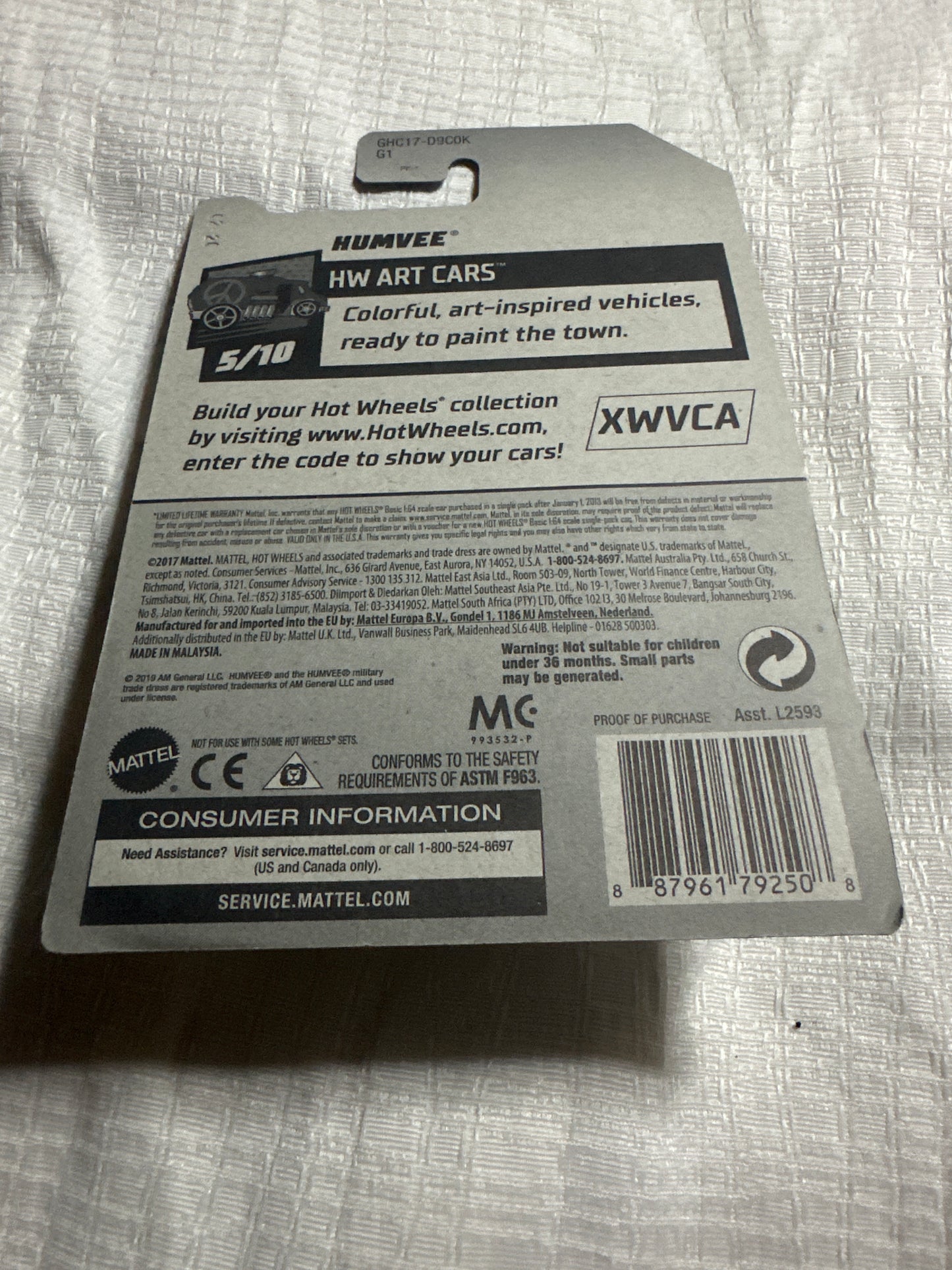 Hot wheels HW art Cars Humvee 5/10