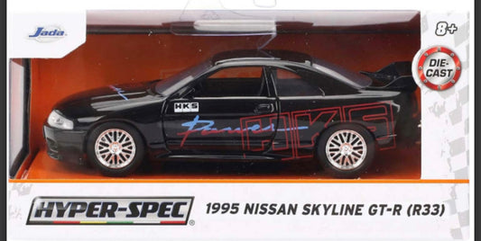 Jada HKS black HYPER-SPEC 1995 Nissan Skyline GT-R (R33) 1:32
