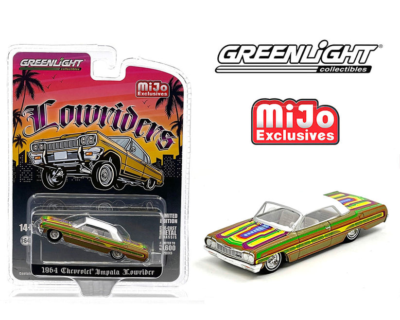 Greenlight 1/64 1964 Chevrolet Impala SS Lowriders Metallic Gold