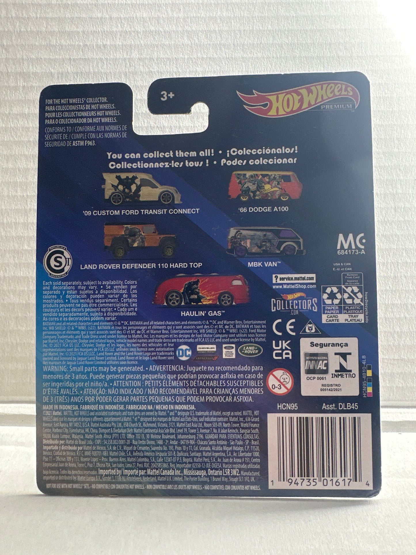 HOT WHEELS PREMIUM DC COMICS BATMAN & ROBIN LAND ROVER DEFENDER 110 3/5