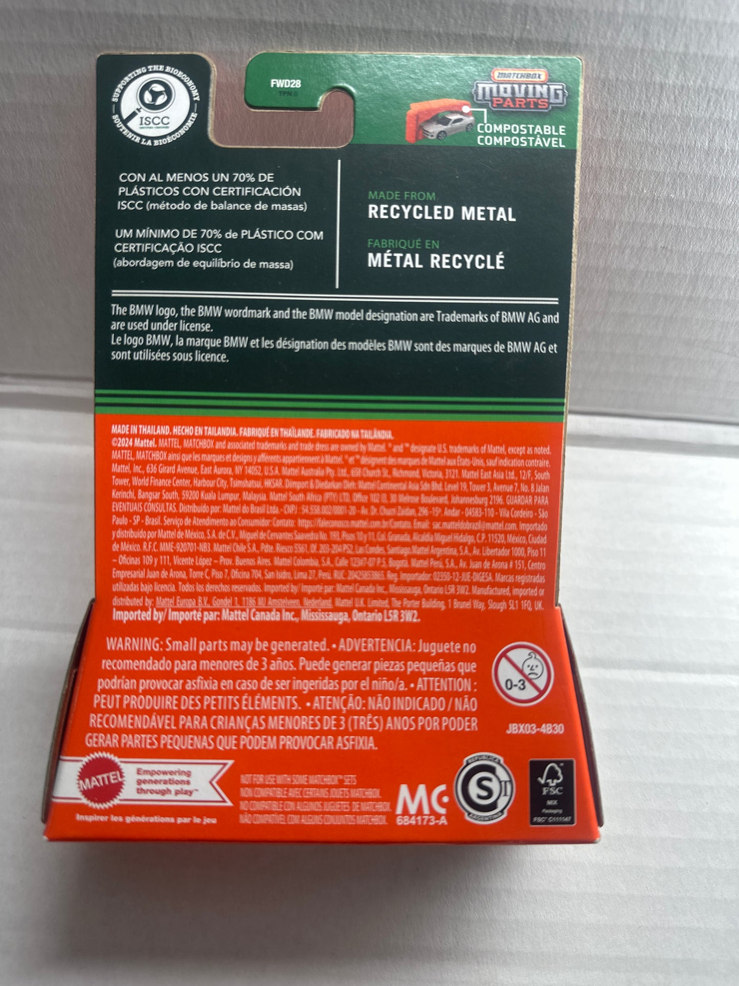 MATCHBOX MOVING PARTS 1973 BMW CSL 3.0 Rare Collectible SUPER CHASE 1:64 Gray
