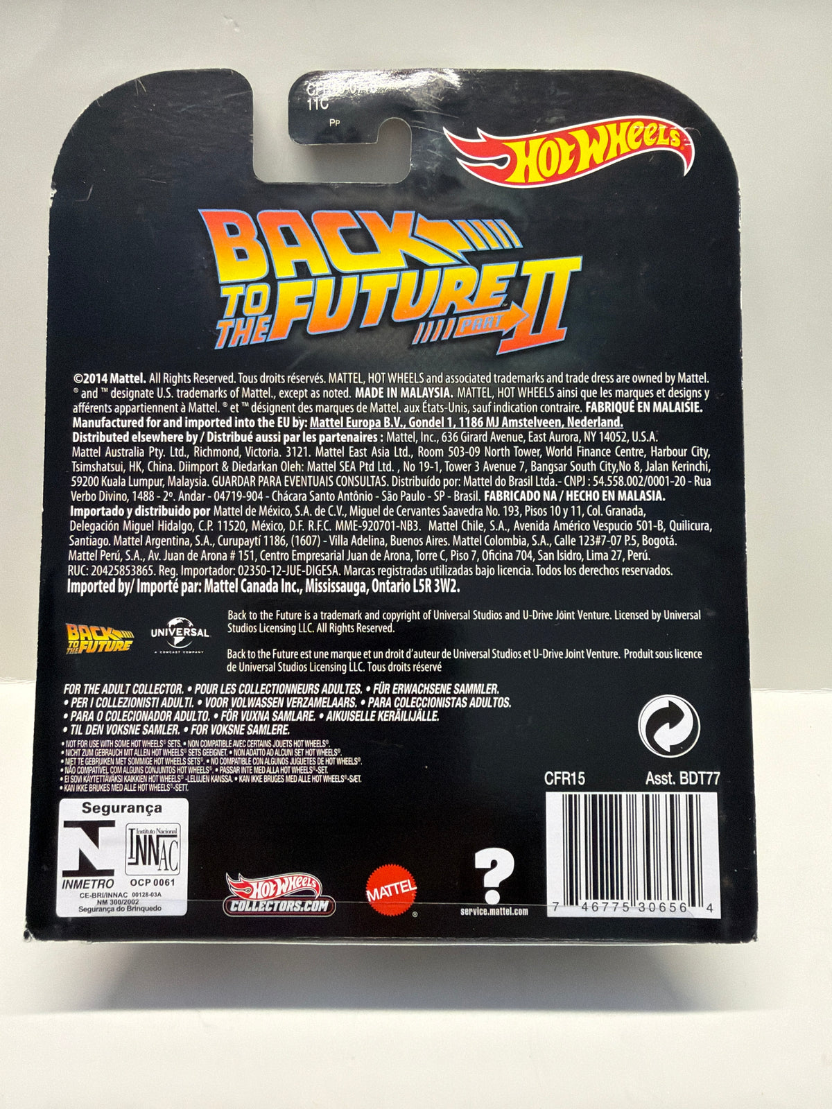 Back to the Future II Time Machine Hover Mode Hot Wheels 2014 Retro Series 1/64