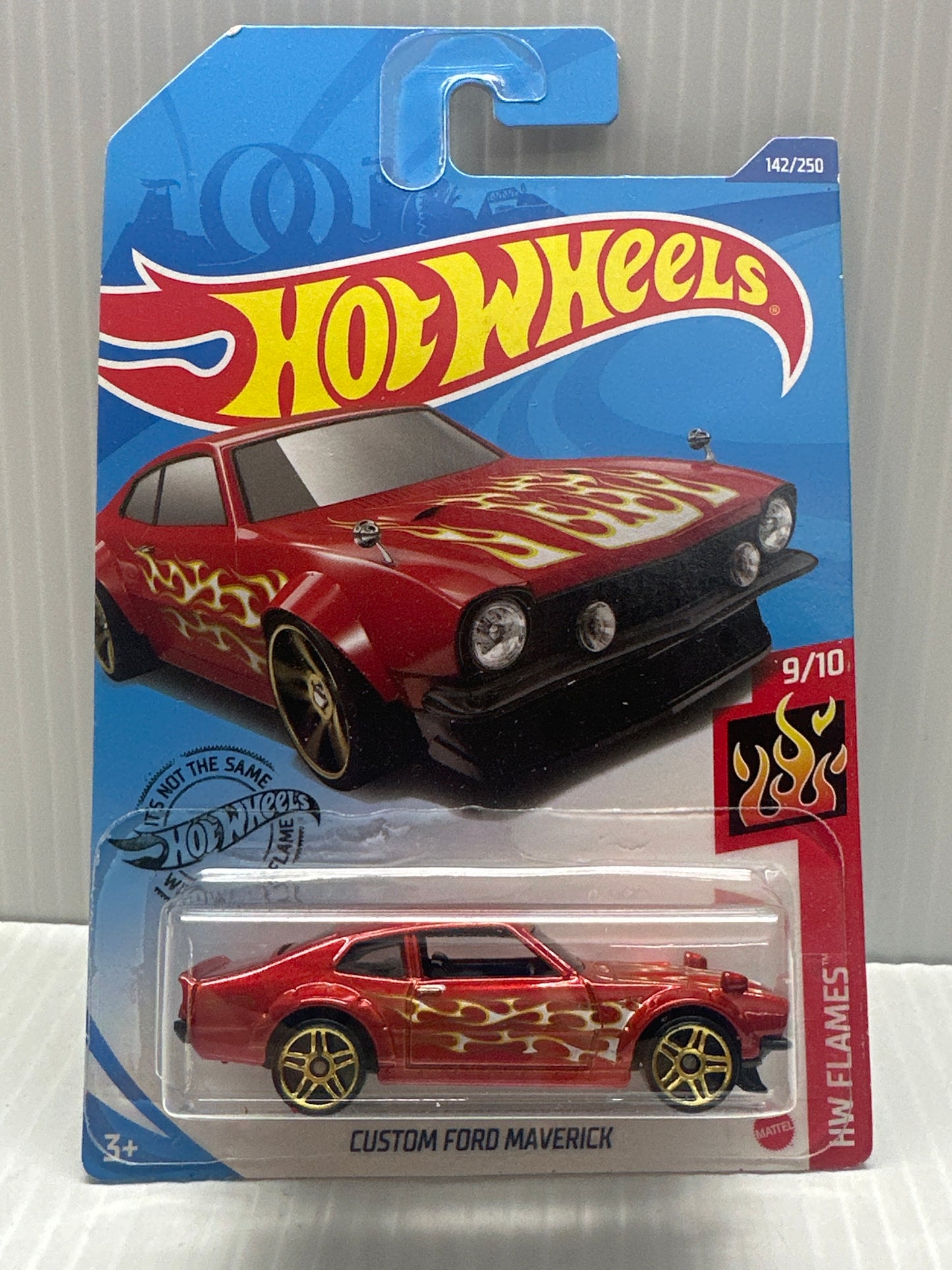 Hot Wheels Custom Ford Maverick 9/10 HW Flames Series Red 2020