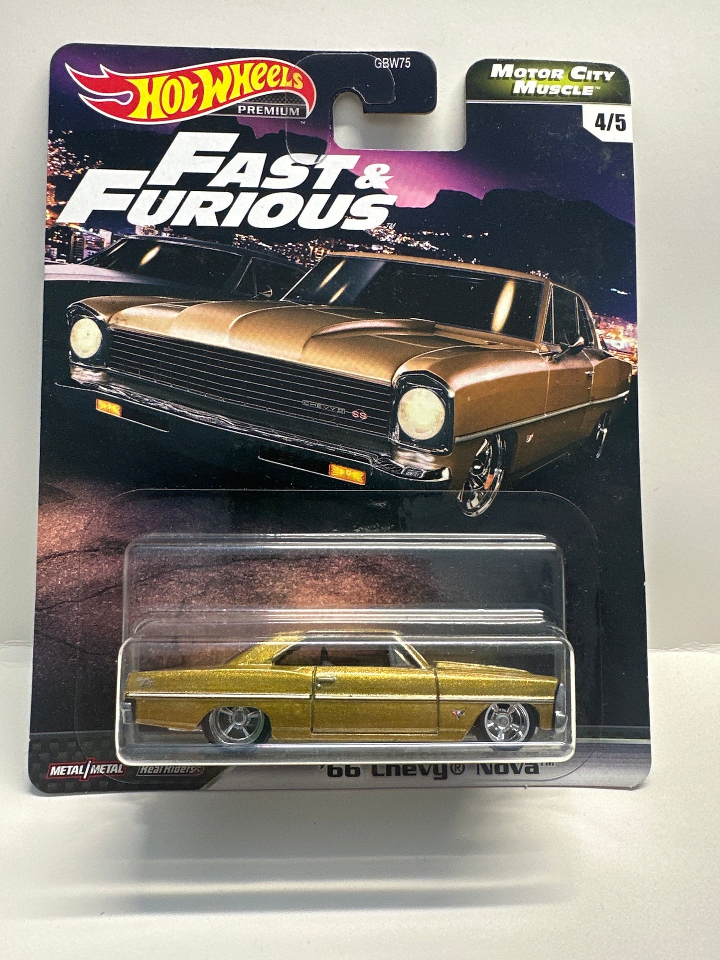 Hot Wheels Fast and Furious - Motor City Muscle '66 Chevy Nova Car