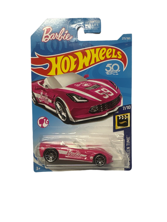 2018 Hot Wheels #273 HW Screen Time-Barbie 7/10 14 CORVETTE STINGRAY Pink