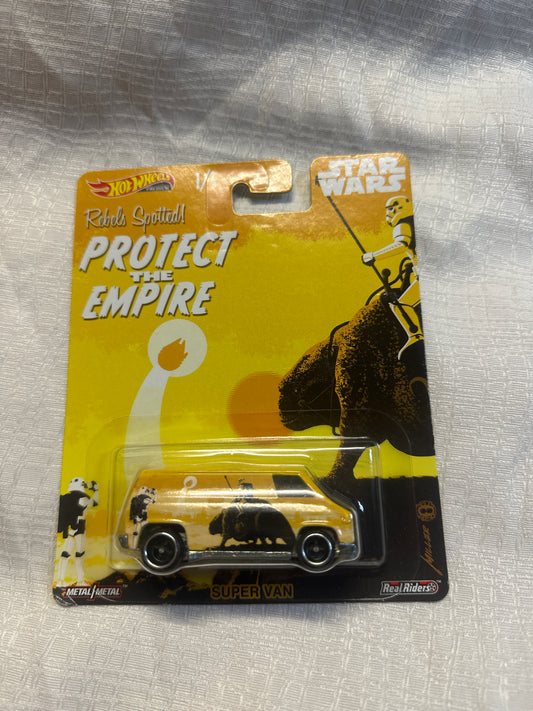 Hot Wheels Pop Culture Star Wars Protect The Empire Super Van Yellow 1/5 NEW