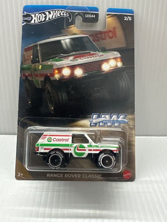 HOT WHEELS RANGE ROVER CLASSIC CASTROL 2024 SERIES HW SPEED GRAPHICS