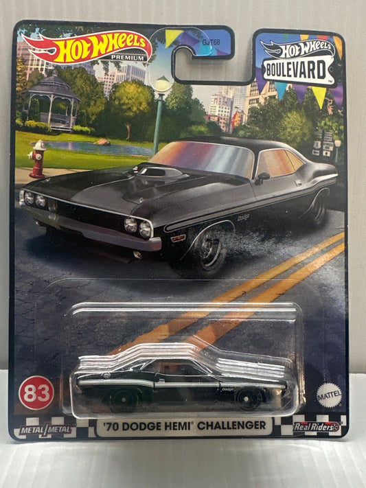 Hot Wheels - 2023 Boulevard #83 - Black '70 Dodge Hemi Challenger