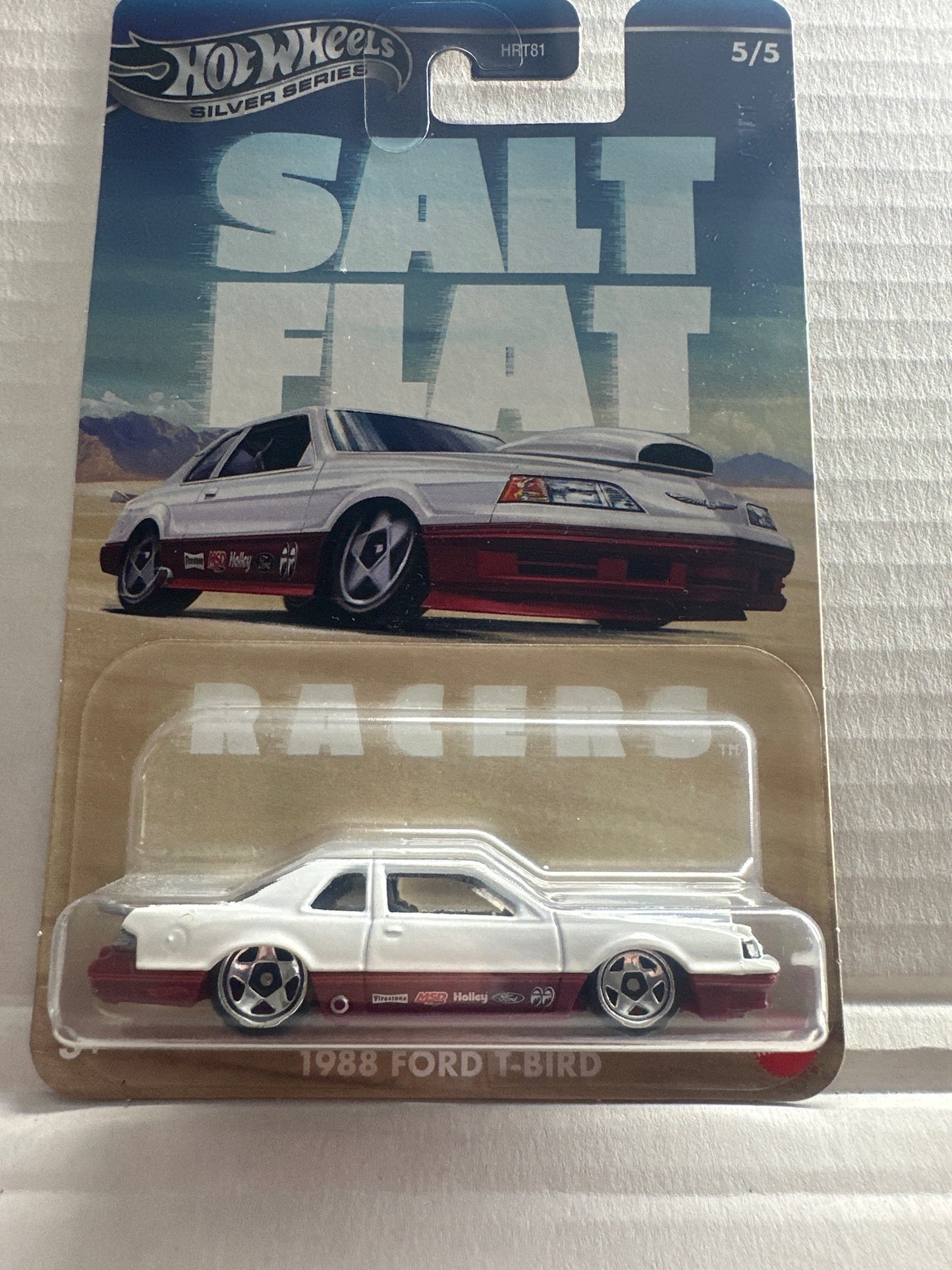 2024 HOT WHEELS Themed - 1988 Ford T-Bird (Salt Flat Racers - #5 White)