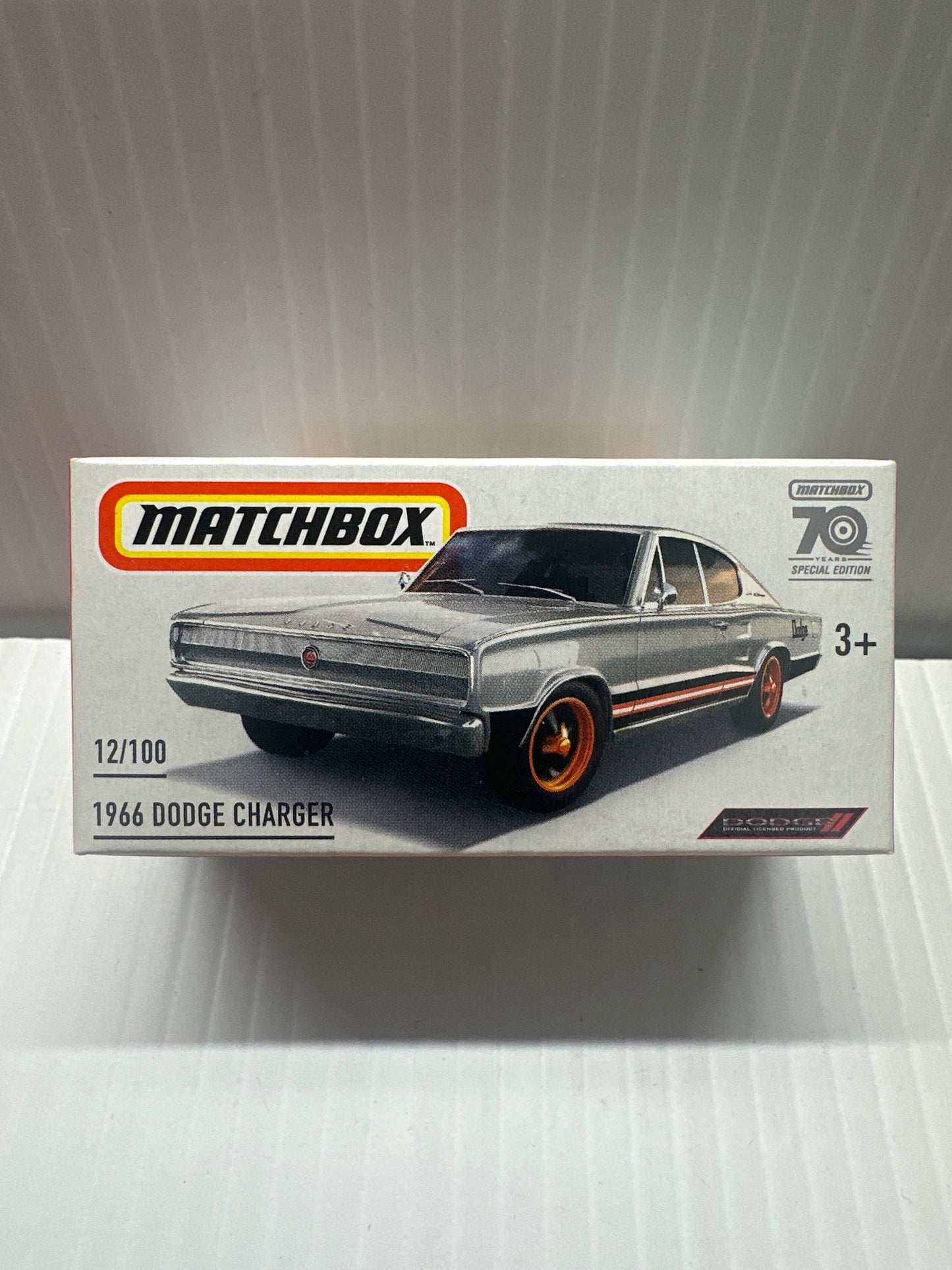 Matchbox 1966 Dodge Charger Silver Power Grabs 1:64 Scale
