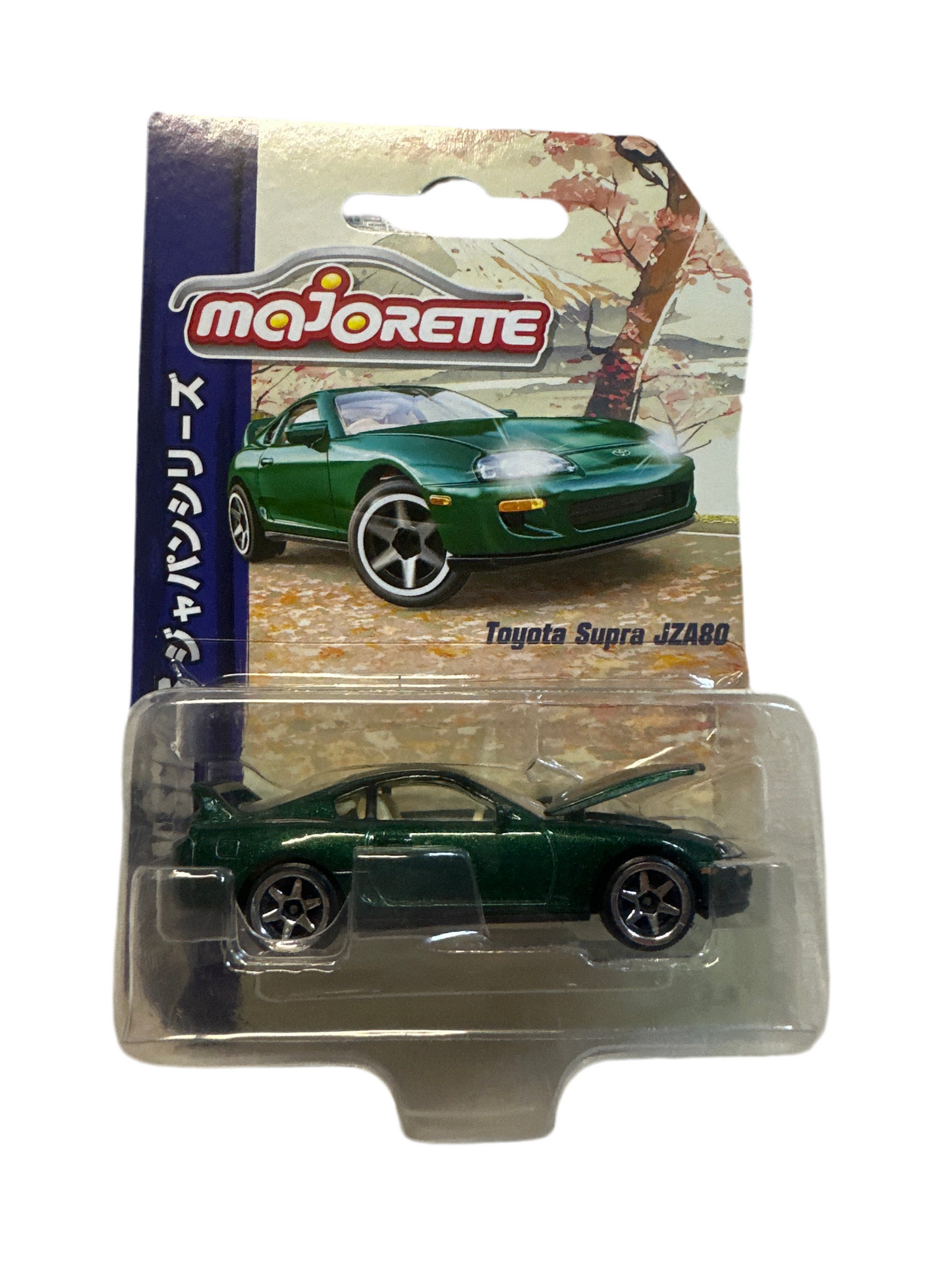 Majorette Japan Series 1994 Toyota Supra JZA80 MK4 Green 230E 2024 1:64 Toy Car