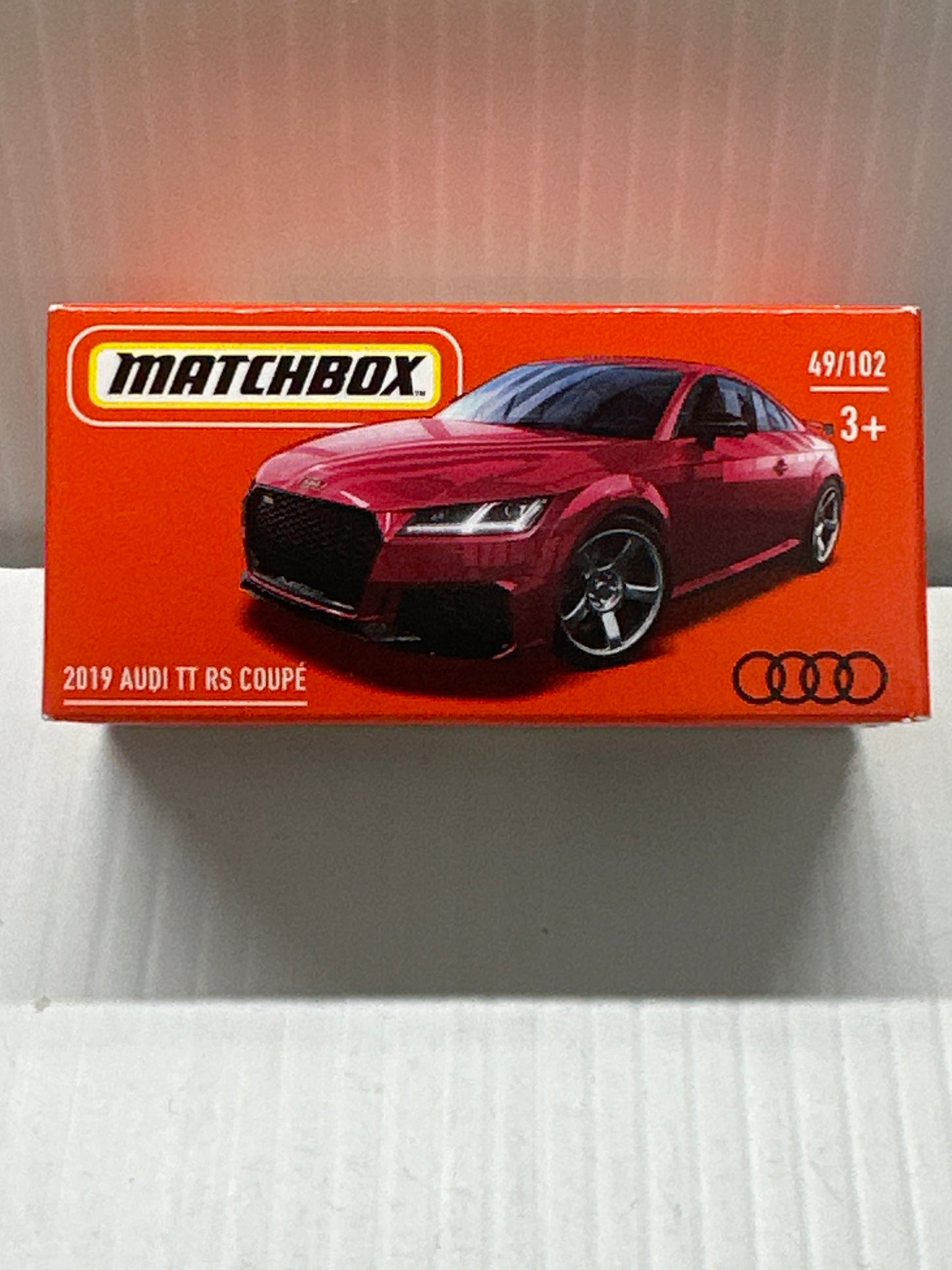 2022 Matchbox POWER GRABS 2019 AUDI TT RS COUPE in RED. MBX AUDI 49/102. BOXED