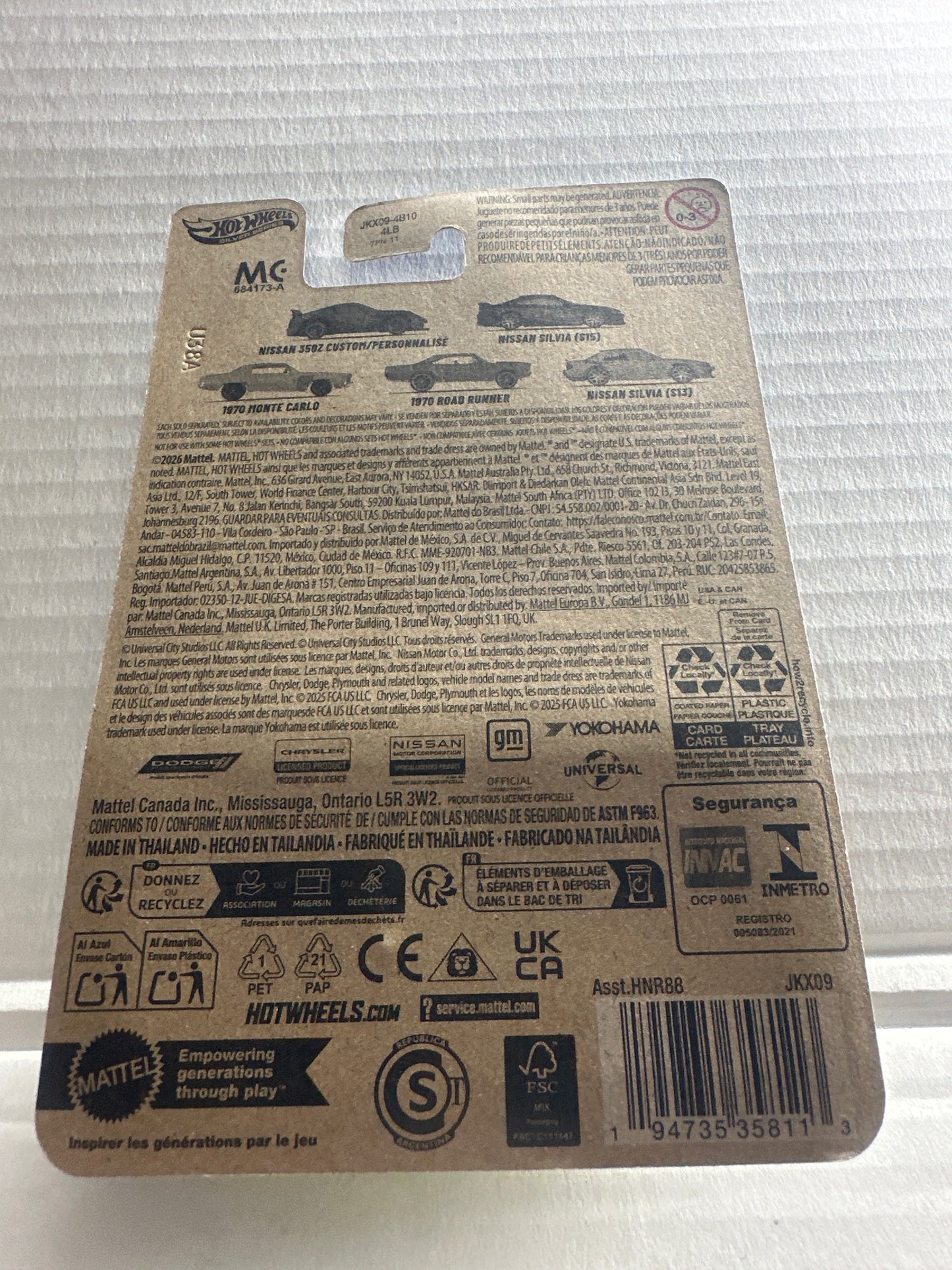 Hot Wheels Silver Series 25 yrs anniversary The Fast and Furious Tokyo Drift Nissan Silvia S13 5/5
