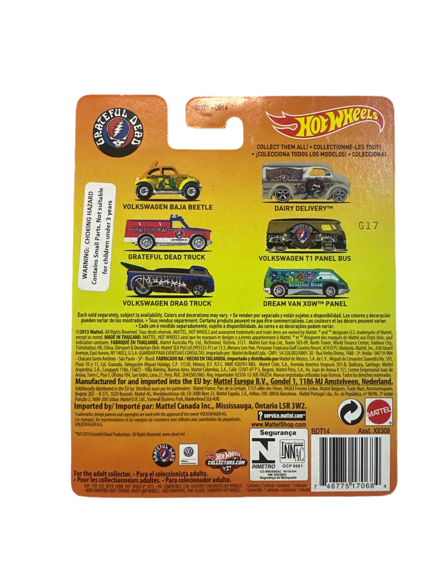 HOT WHEELS GRATEFUL DEAD VOLKSWAGEN DRAG TRUCK V/W KOMBI POP CULTURE T1 PICK UP
