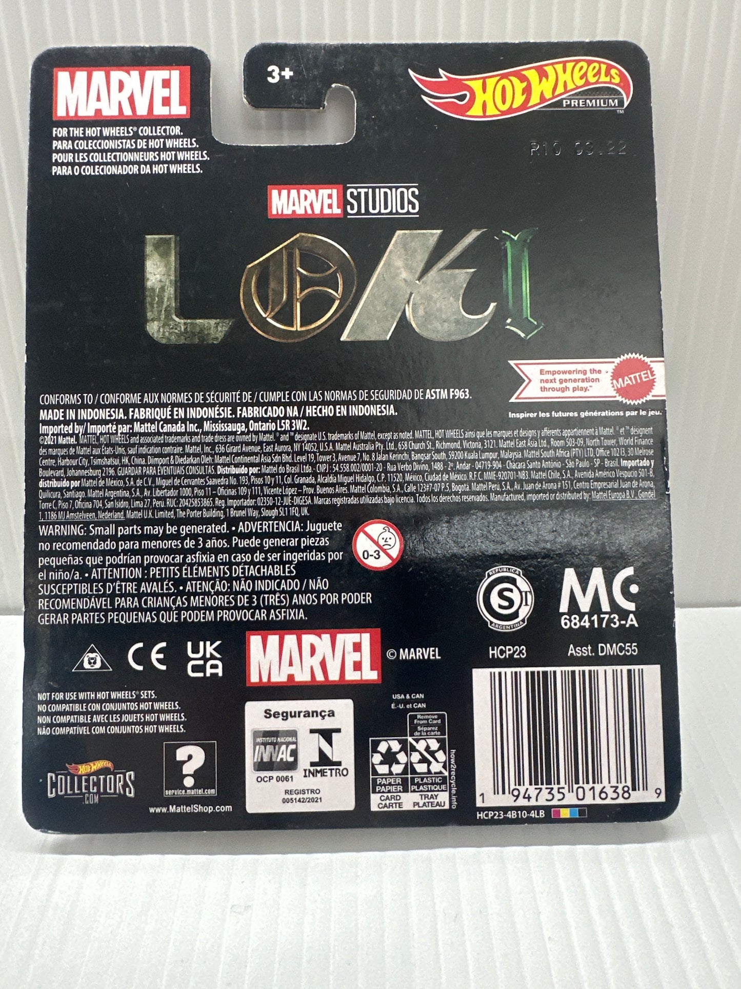 Hot Wheels Premium 2021 Disney Loki 1/64 MOC Thanoscopter