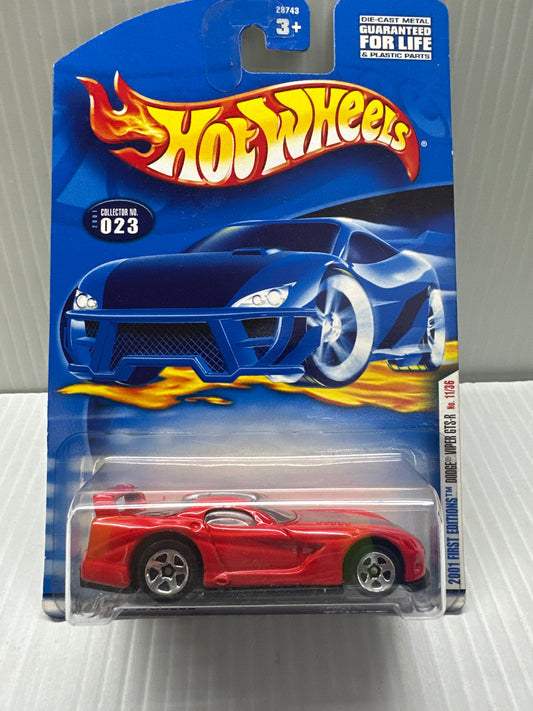 Hot Wheels 2001 First Editions #11 of 36 Cars Dodge Viper GTS-R Collector #23