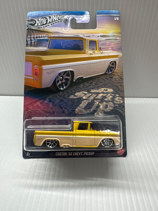 2025 Hot Wheels Sliver Series Surf's Up #1 Custom 62 Chevy Pickup (Yellow)