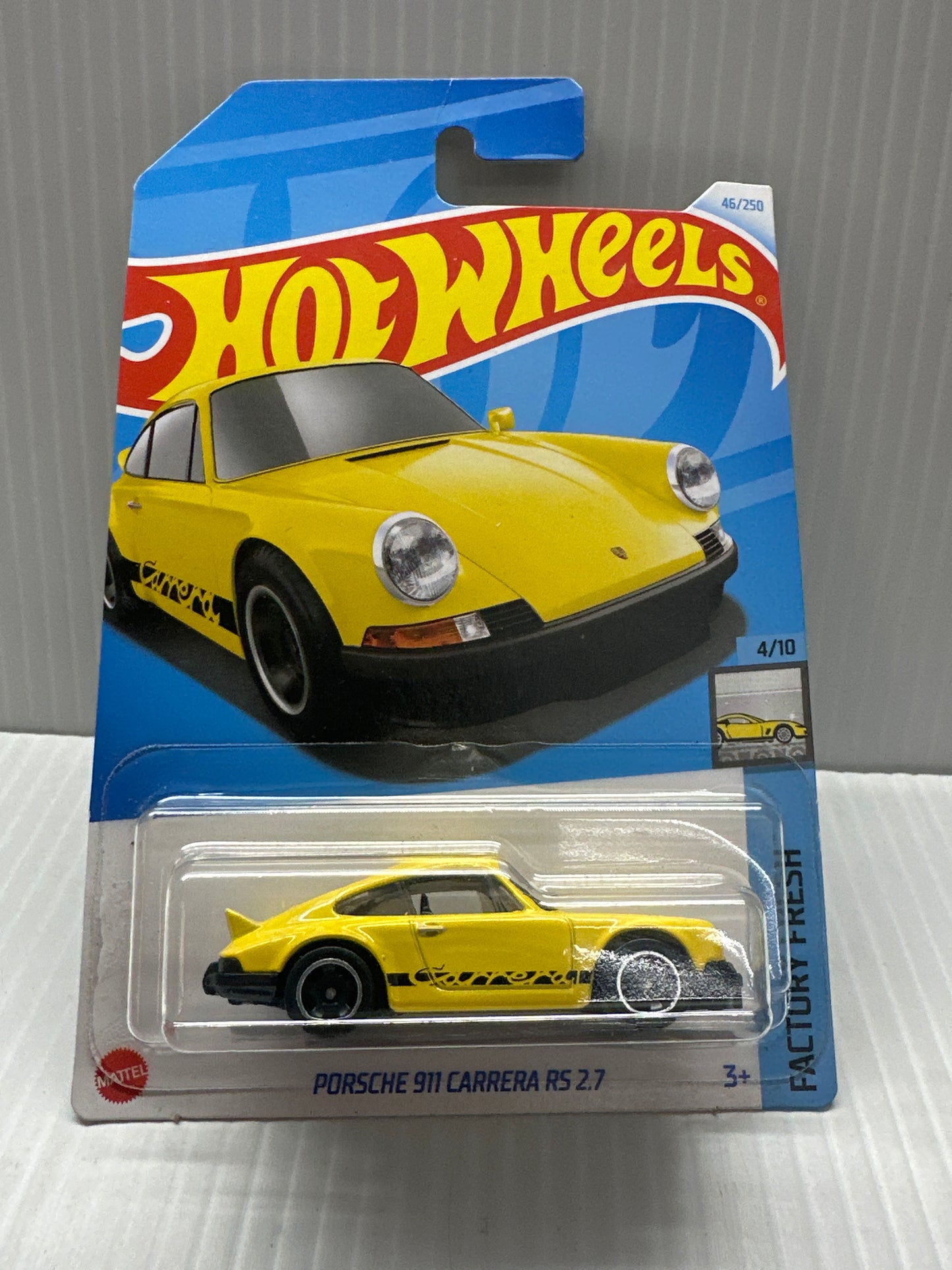 Hot Wheels 2024 Yellow Porsche 911 Carrera RS 2.7 # 46