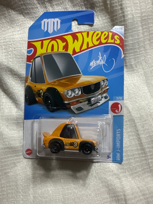 Hot Wheels Mazda RX-3 HW J-Imports Mad Mike Tooned Orange Hotwheels JDM