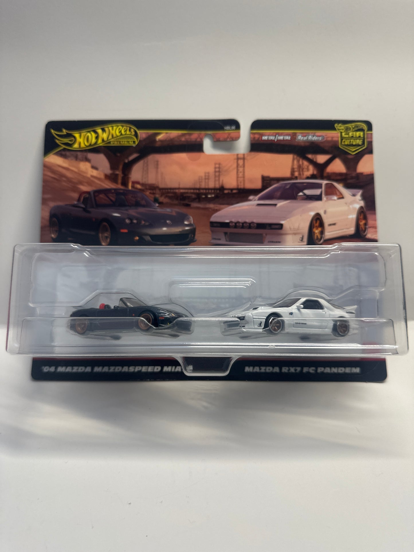 Hot Wheels Twin Pack ‘04 Mazda Mazdaspeed Miata RX-7 FC Pandem 95 RX7