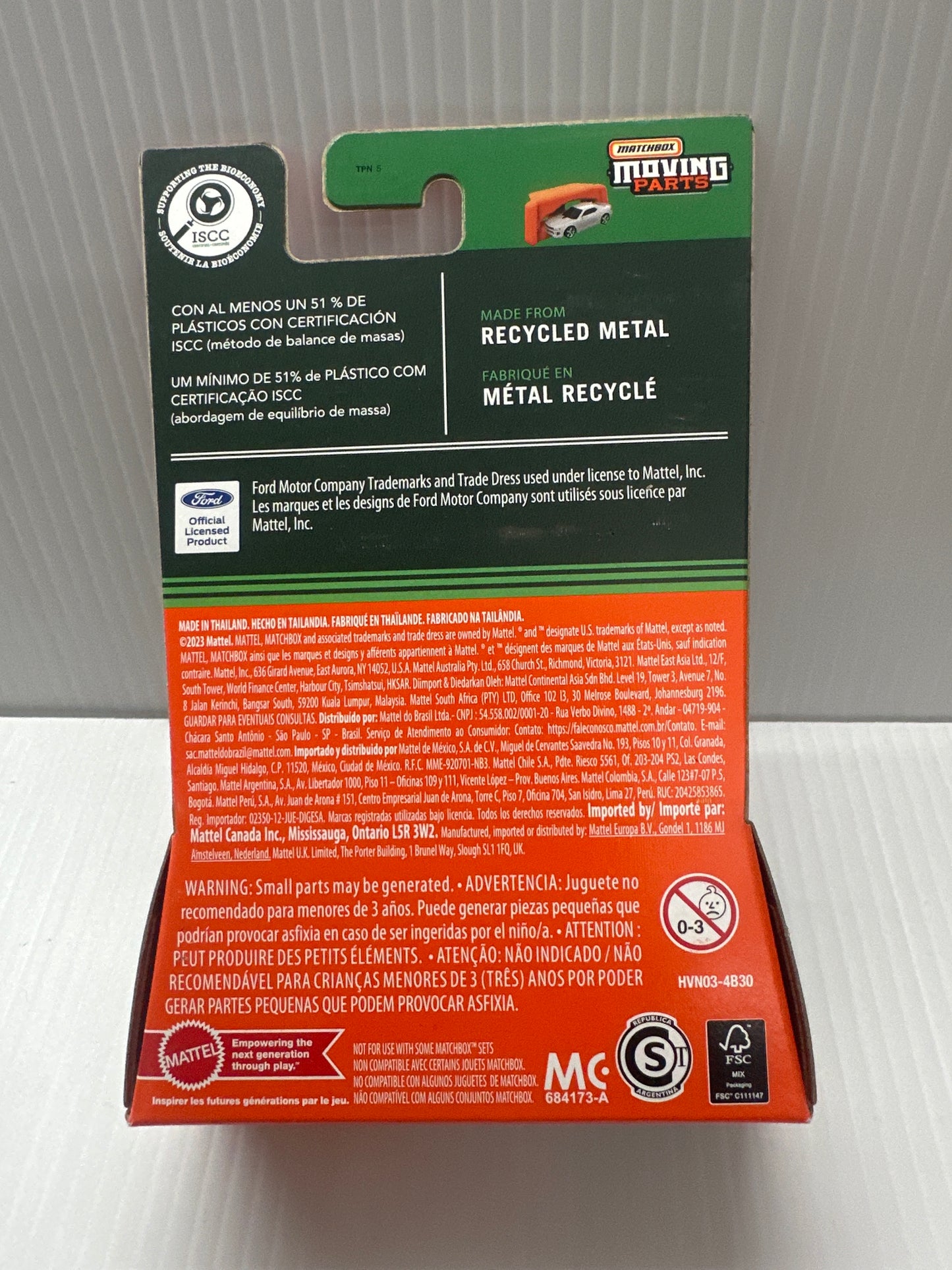 MATCHBOX MOVING PARTS DIE CAST CAR FWD28 1969 FORD MUSTANG BOSS 302