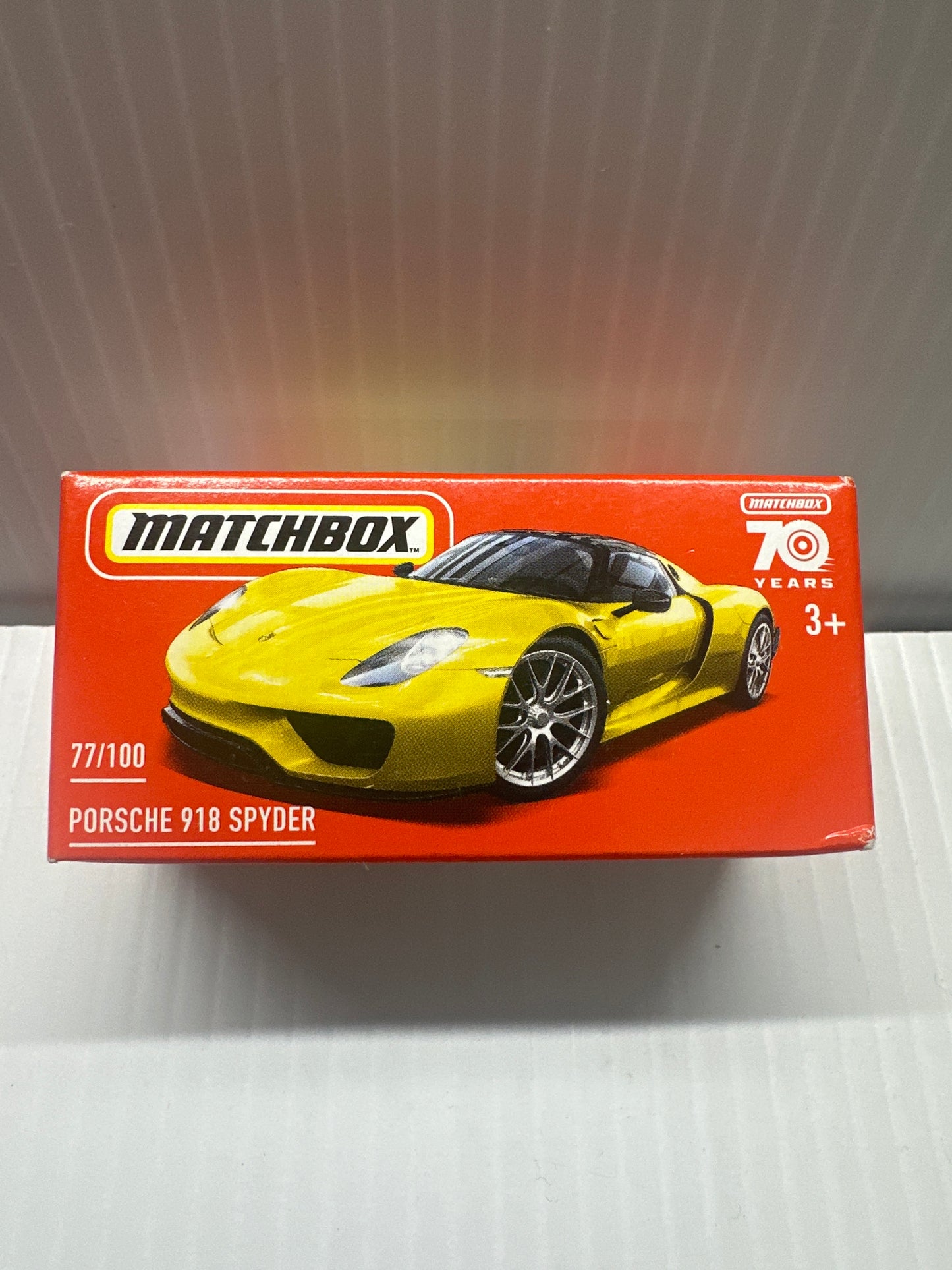 Matchbox Power Grab Porsche 918 Spyder Yellow 2023 No 77