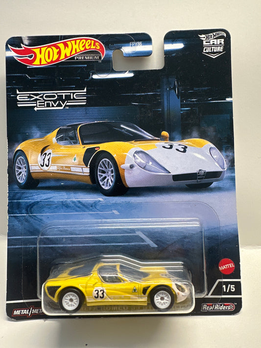 Hot Wheels Premium - 2022 Exotic Envy 1/5 '69 Alfa Romeo 33 Stradale