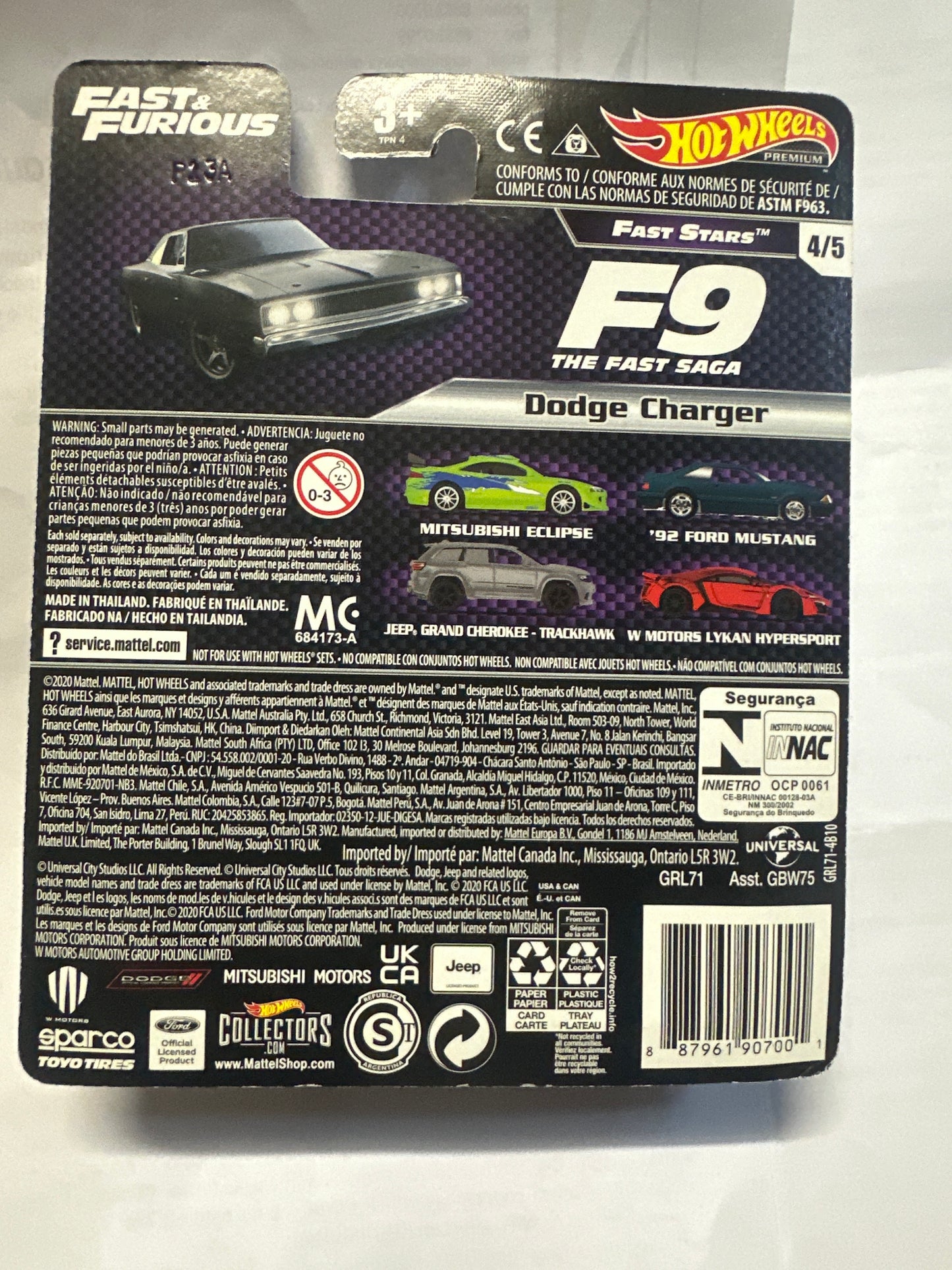 Hot Wheels Premium Fast & Furious fast Stars Dodge Charger 4/5