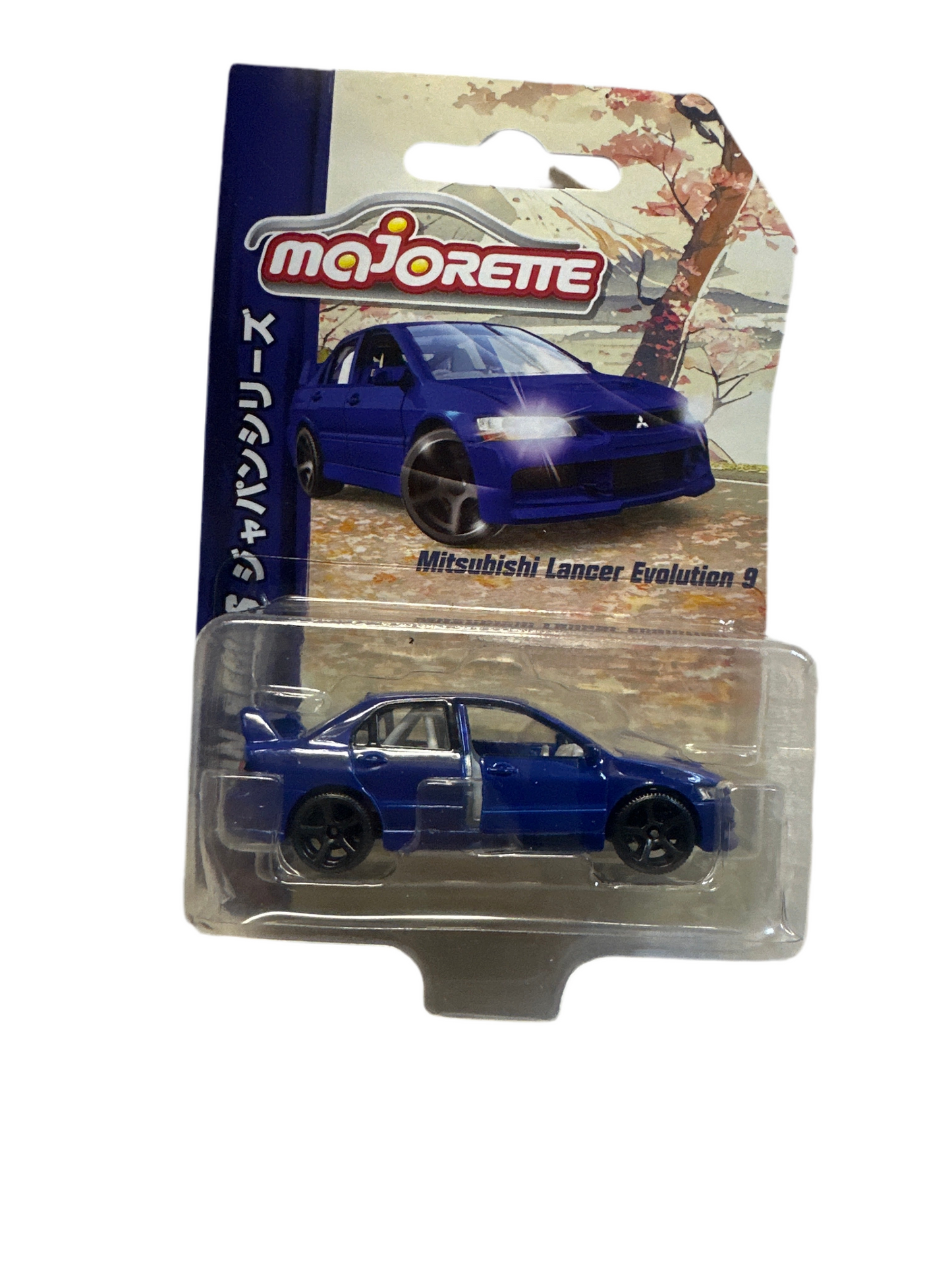 Mitsubishi Lancer Evolution 9 Blue IX Majorette Japan Series 259B 2024 1:64 Car