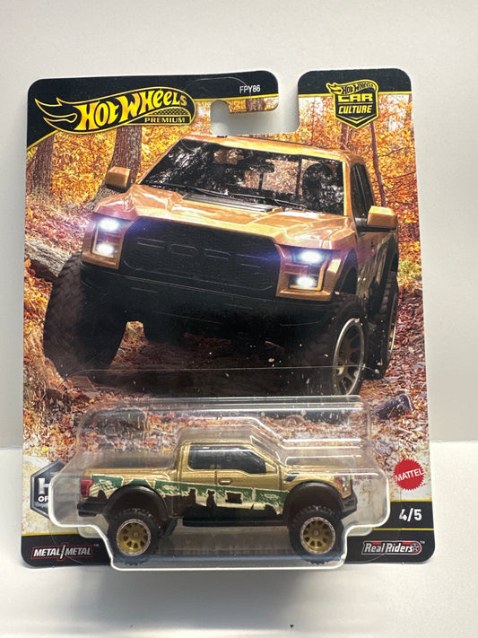 2025 Hot Wheels Off Road 2017 Ford F-150 Raptor Off Road Premium 4/5 Car Culture