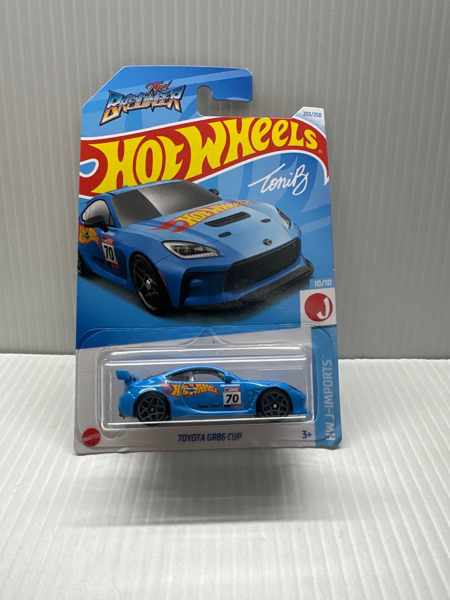 2024 HOT WHEELS TOYOTA GR86 CUP RACE CAR BLUE TONI B BREIDINGER J-IMPORTS