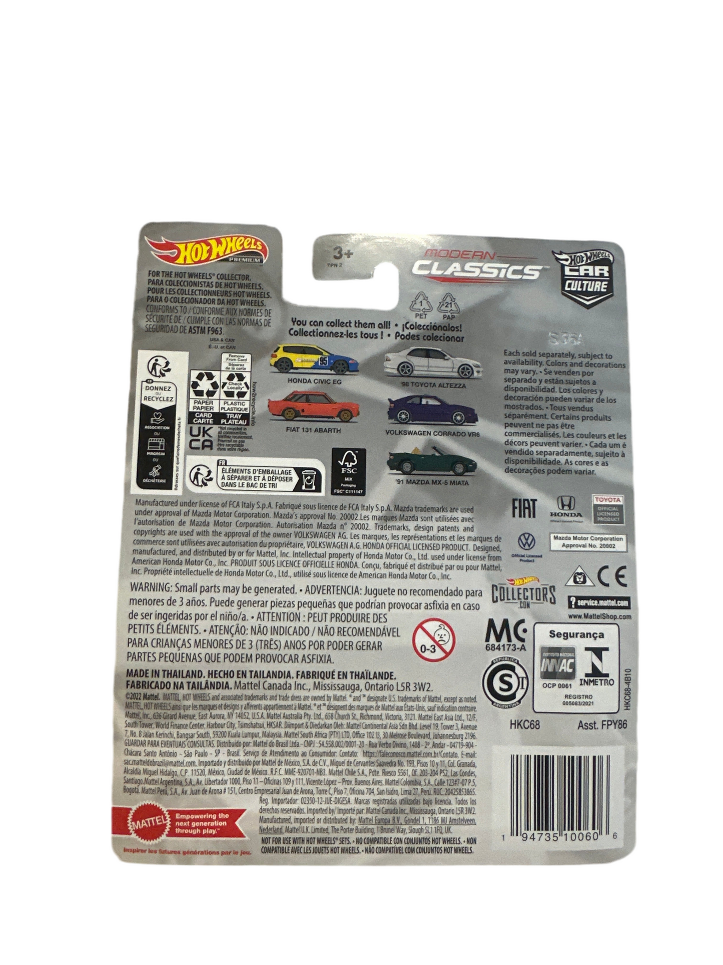 2022 Hot Wheels Premium Car Culture "Modern Classics" '91 MAZDA MX-5 MIATA 5/5