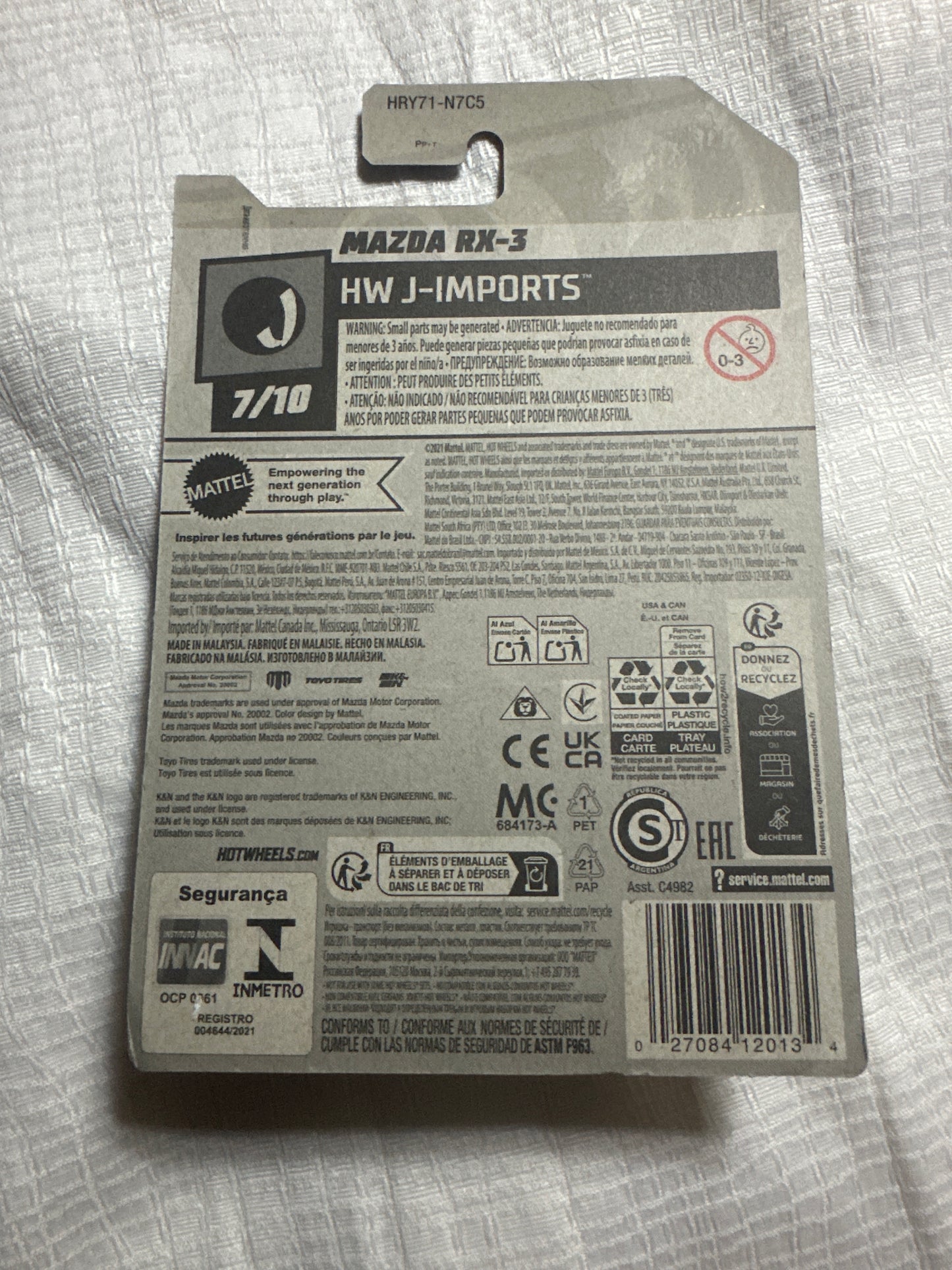 Hot Wheels Mazda RX-3 HW J-Imports Mad Mike Tooned Orange Hotwheels JDM