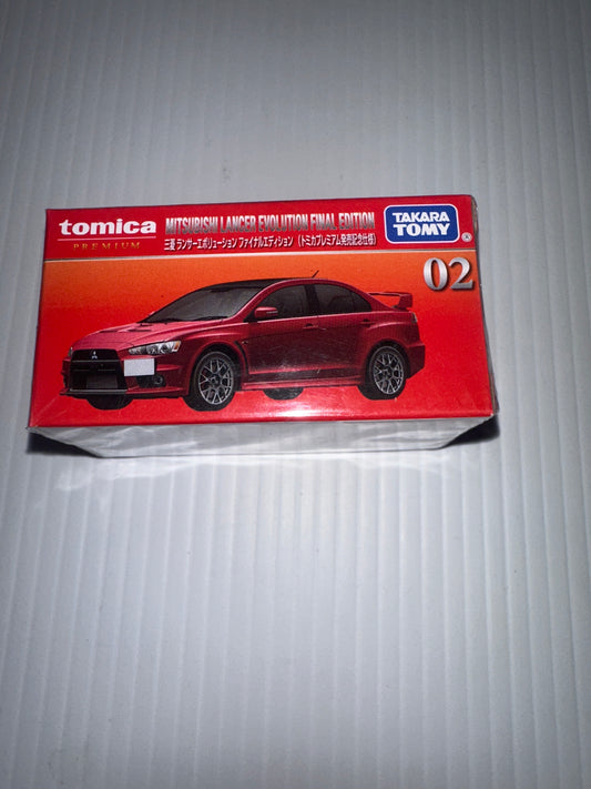 Tomica Premium red box Mitsubishi lancer evolution finial edition red no 2 1.61