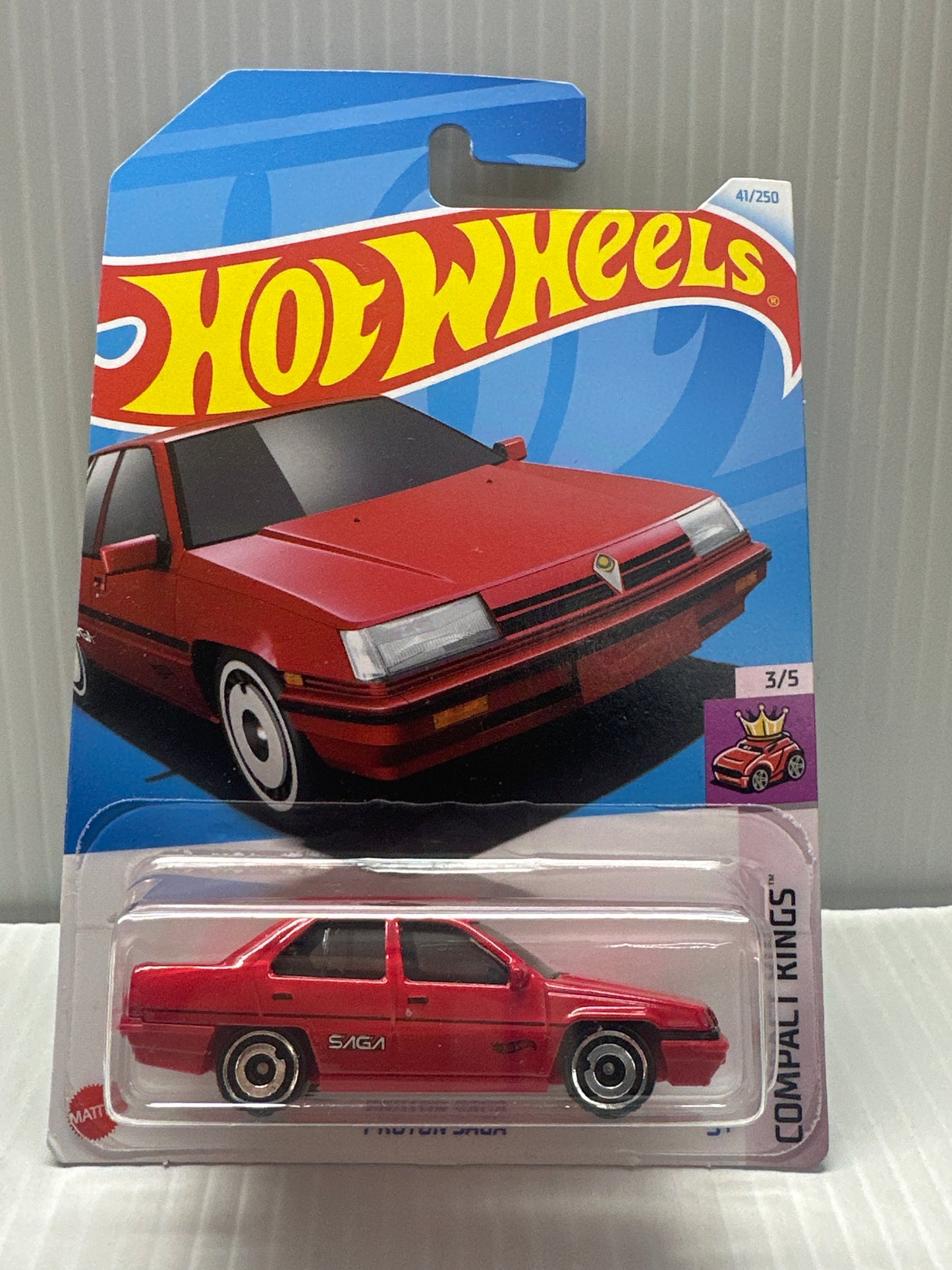 Hot Wheels Proton Saga Diecast Red Car Compact Kings 2024