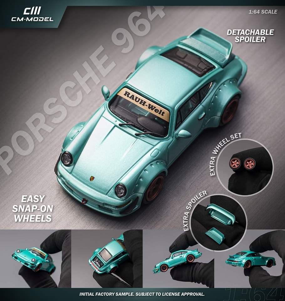 CM Model  1/64 Porsche 964 Rwb Tiffany widebody