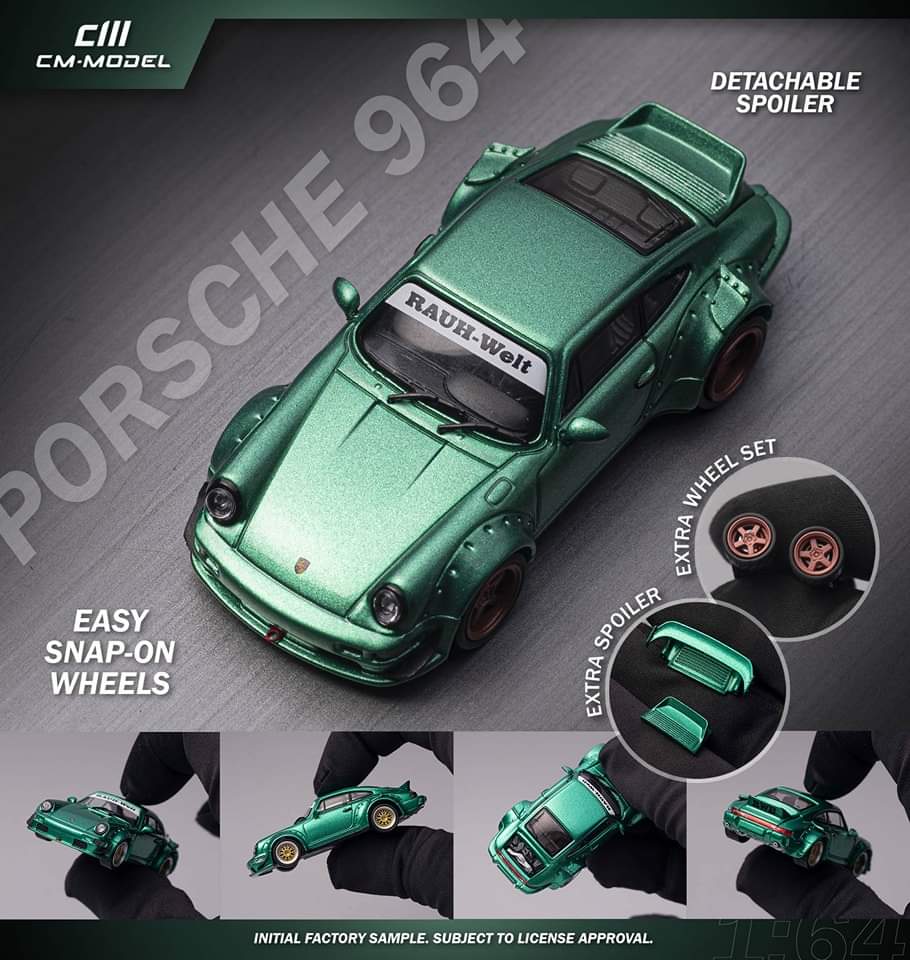 CM Model 1/64 Porsche 964 Rwb Widebody green