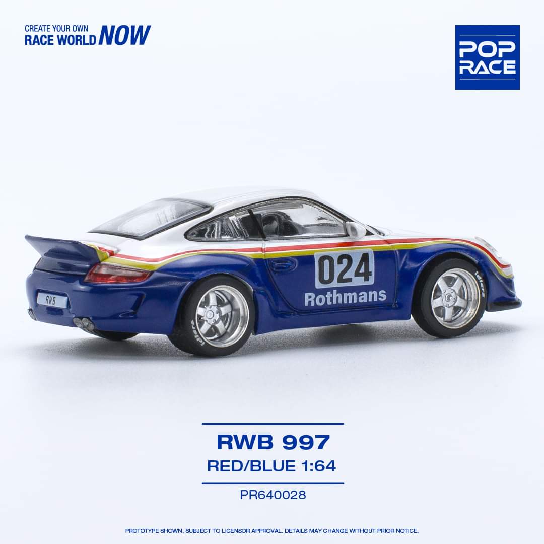 Pop Race Pr64-28 Porsche 977 Rwb Rothmans