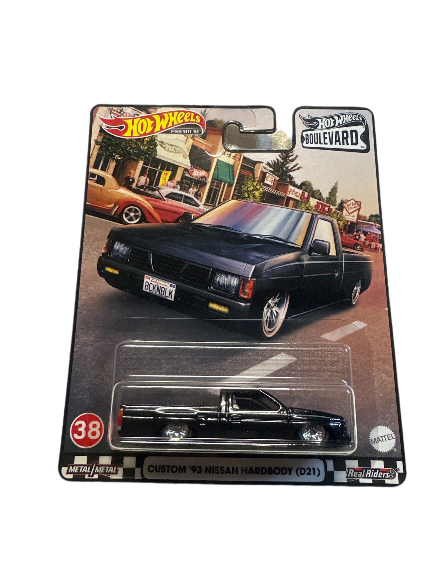 Hot Wheels Premium Boulevard #38 Custom 93 Nissan Hardbody D21 Black