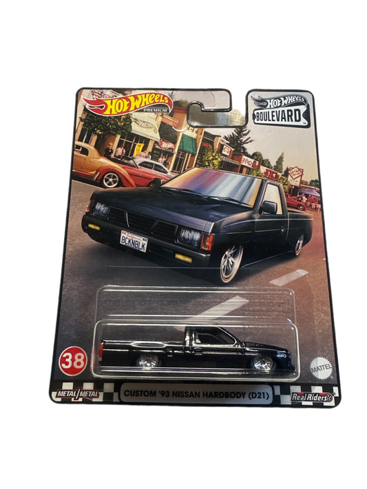 Hot Wheels Premium Boulevard #38 Custom 93 Nissan Hardbody D21 Black