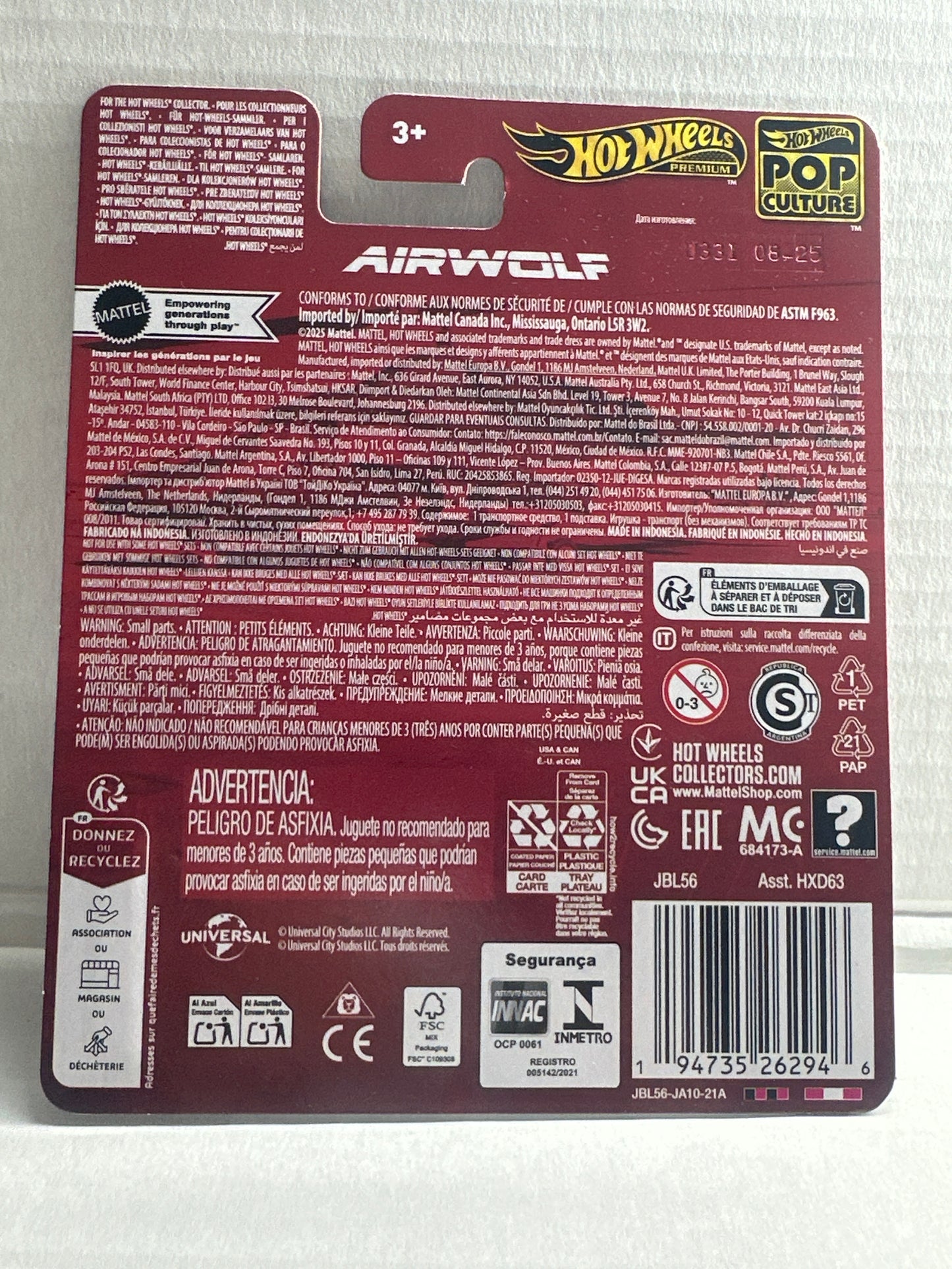 Hot Wheels Premium Pop Culture Airwolf Helicopter