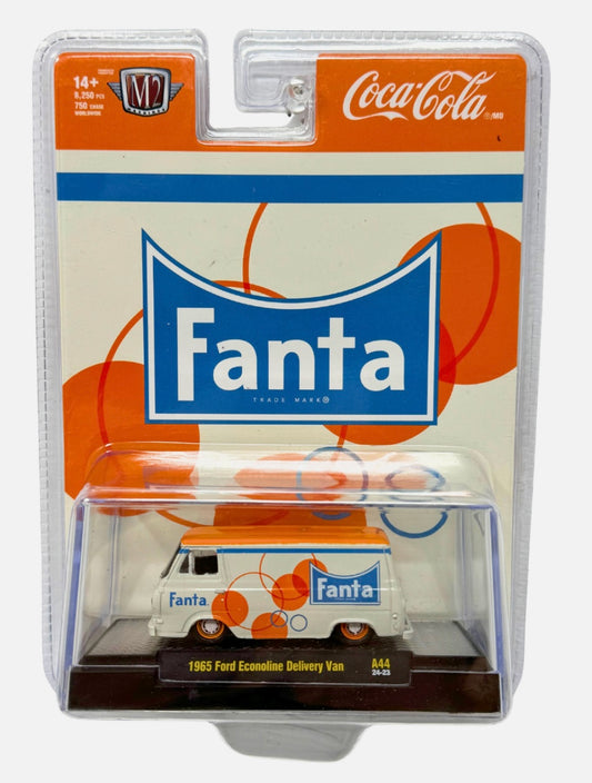 M2 Machines Coca-Cola Fanta 1965 Ford Econoline Delivery Van 1:64 Diecast