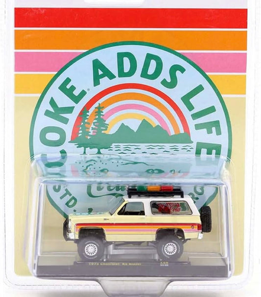 2024 M2 Machines "Coke Adds Life" 1973 CHEVROLET K5 BLAZER A37 Release Coca-Cola